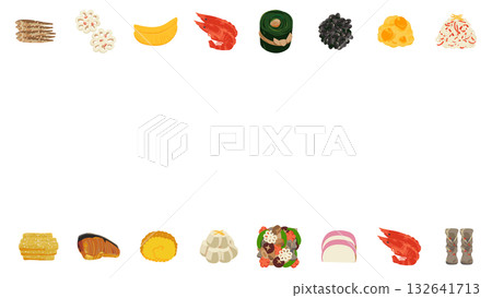 Osechi wallpaper watercolor style hand-drawn vector illustration Osechi wallpaper watercolor style hand-drawn vector illustration 132641713