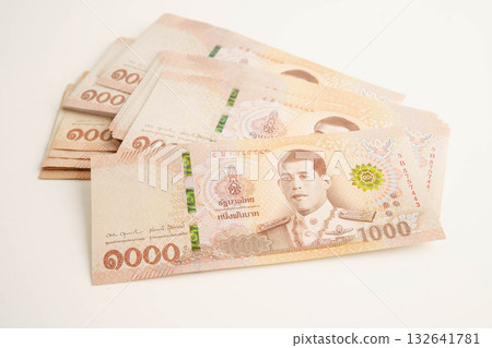 Thai baht banknote money, investment economy, accounting business and banking. 132641781