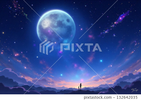 Fantasy night sky 132642035