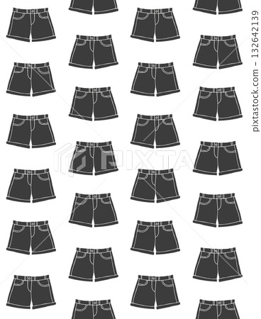 Vector seamless pattern of hand drawn shorts 132642139