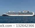 The luxury cruise ship Diamond Princess moored at Osanbashi Pier in Yokohama 132642366