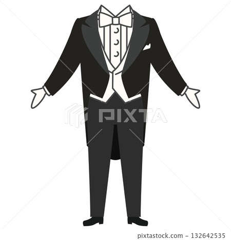 Vector illustration of a tailcoat that anyone can wear Vector illustration of a tailcoat that anyone can wear 132642535
