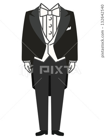 Vector illustration of a tailcoat that anyone can wear Vector illustration of a tailcoat that anyone can wear 132642540