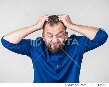 Crazy mad adult man Crazy mad adult man 132642584