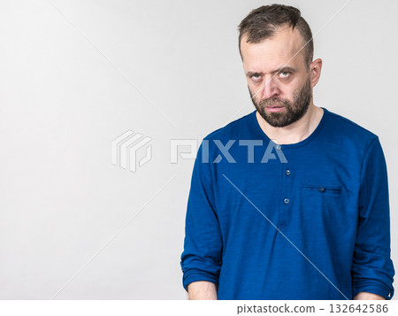 Sad worried adult man Sad worried adult man 132642586