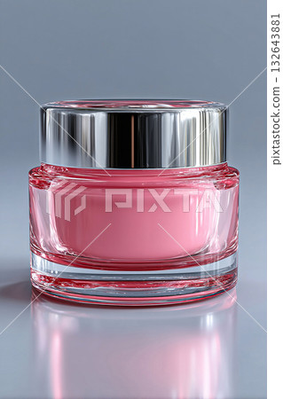 Clean design. Packaging mockup. Makeup containers. Design element. Empty labels for branding. 132643881