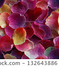 Abstract petal mosaic background featuring deep colors and textures 132643886