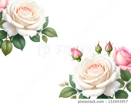 復古而美麗的玫瑰背景素材 復古而美麗的玫瑰背景素材 132643957