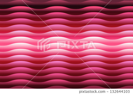 Pink to Red Wave Gradient Horizontal Abstract Pattern with Smooth Flow and Light Depth Pink to Red Wave Gradient Horizontal Abstract Pattern with Smooth Flow and Light Depth 132644103