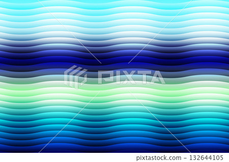 Blue to Green Wave Gradient Horizontal Abstract Pattern with Smooth Flow and Layered Depth Blue to Green Wave Gradient Horizontal Abstract Pattern with Smooth Flow and Layered Depth 132644105