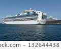 Diamond Princess and Asuka III moored at Osanbashi Pier in Yokohama 132644438