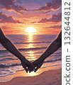 Couples and sunset 132644812