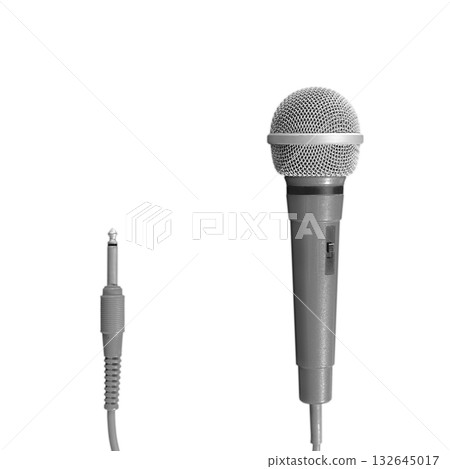 Gray corded karaoke microphone Gray corded karaoke microphone 132645017