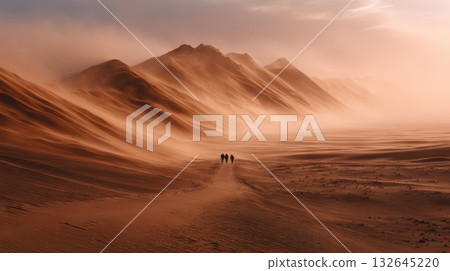 . Climate change in Africa is causing a terrible sandstorm, carrying mud and sand across the savannah, disrupting normal life. . Climate change in Africa is causing a terrible sandstorm, carrying mud and sand across the savannah, disrupting normal life. 132645220