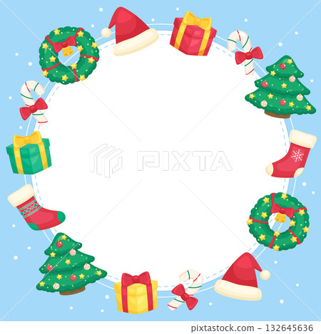 bright happy christmas season frame 1 bright happy christmas season frame 1 132645636