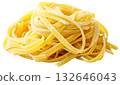 Italian pasta fettuccine nest isolated on white background png transparent clipart. 132646043
