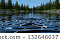 Serene mountain lake with calm water and reflections 132646637
