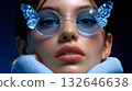 Ethereal lady with butterfly-inspired glasses 132646638