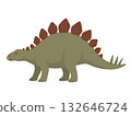 Illustration of a stegosaurus dinosaur Illustration of a stegosaurus dinosaur 132646724