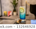 Blue Hawaii mocktail - A drink at a stylish bar 132646928