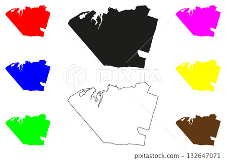 Ixtapaluca city (United Mexican States, Mexico, Mexico State) map vector illustration, scribble sketch Ixtapaluca map 132647071