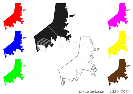 Kanasin city (United Mexican States, Mexico, Yucatan State) map vector illustration, scribble sketch Kanasin map Kanasin city (United Mexican States, Mexico, Yucatan State) map vector illustration, scribble sketch Kanasin map 132647074