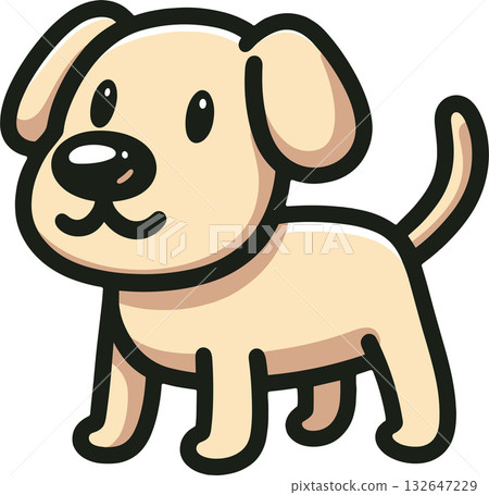 一條逗人喜愛的狗的例證 一條逗人喜愛的狗的例證 132647229