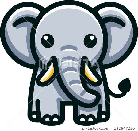 可愛的大象圖標 可愛的大象圖標 132647230