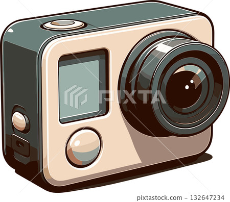 Action camera illustration 132647234