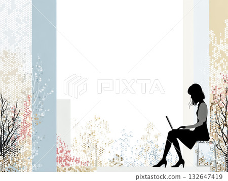 美羽系列：春季辦公室工作場景剪影 132647419