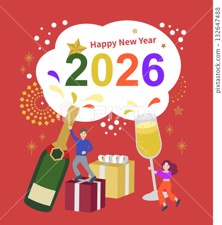 Happy new year, 2026 year of the horse 132647488