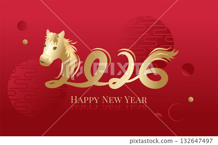 Happy new year, 2026 year of the horse 132647497