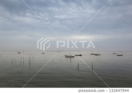 Cloudy sky above the sea 132647944