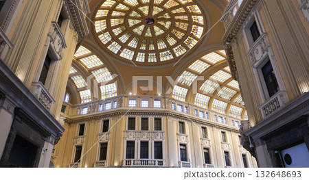 Messina, Italy - Galleria Vittorio Emanuele III in the Messina city centre, Sicily island of Italy Messina, Italy - Galleria Vittorio Emanuele III in the Messina city centre, Sicily island of Italy 132648693