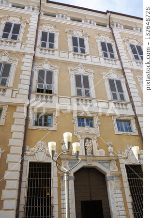 Sanremo, Italy - Facade of building at central street of Sanremo 132648728