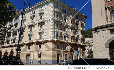 Facade of old building at old town at Salerno, Italy Facade of old building at old town at Salerno, Italy 132648752
