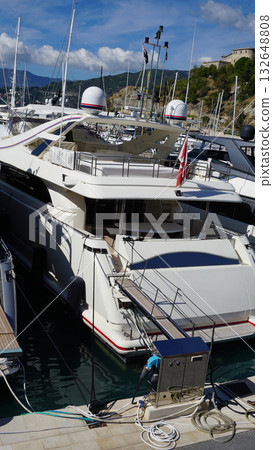 Yachts at Cala del Forte is marina located in Ventimiglia, Italy 132648808