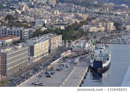 Beautiful view of Messina old city, Sicily, Italy Beautiful view of Messina old city, Sicily, Italy 132648833