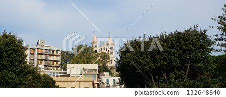Messina. Sicily. Church. Church of the Madonna di Montalto. The Basilica is located on the hill Caperino and is visible from almost everywhere 132648840