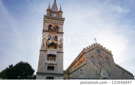 Messina Cathedral or Duomo di Messina or Basilica Cathedrale is a roman catholic cathedral located in Messina city, Sicily island in Italy 132648847