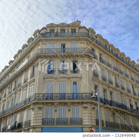 Photo of traditional French building in Marseille, France. 132649048