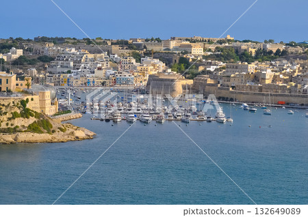 Drone view of Valletta city - capital of Malta island Drone view of Valletta city - capital of Malta island 132649089