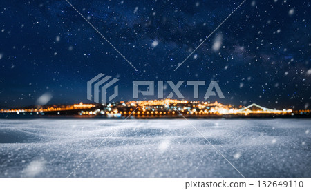 Snow falling night Snow falling night 132649110