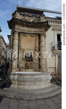 Fountain or Well at the Street of Valletta, Malta at St. Georges Square 132649390