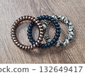 Spiral hair ties. Hair accessories in brown and black. Jewelry for girls. 132649417