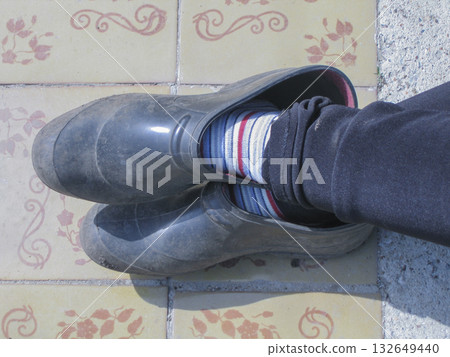 Feet in galoshes Feet in galoshes 132649440