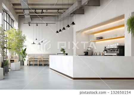 Stylish cafe interior space 132650154
