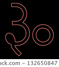 Neon rupee Gujarat Indian money currency symbol sign red color vector illustration image flat style 132650847