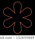 Neon asterisk sign symbol red color vector illustration image flat style 132650849