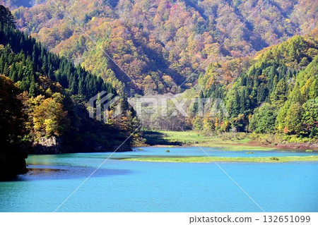 Autumn leaves at Lake Akiogi 132651099